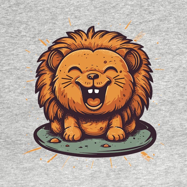 Baby happy laughting lion by JORDYGRAPH